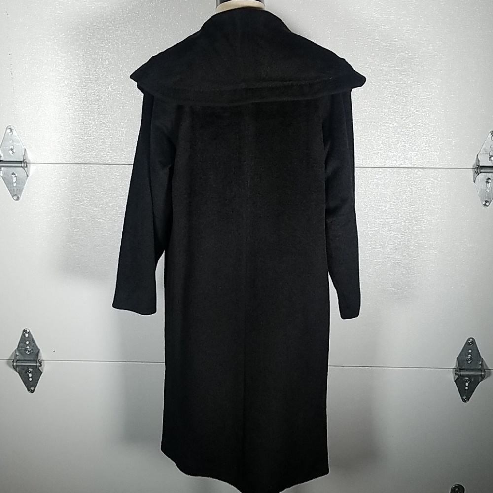 NWOT Vintage Pure Wool Black Open 1940s Coat - Picture 4 of 6